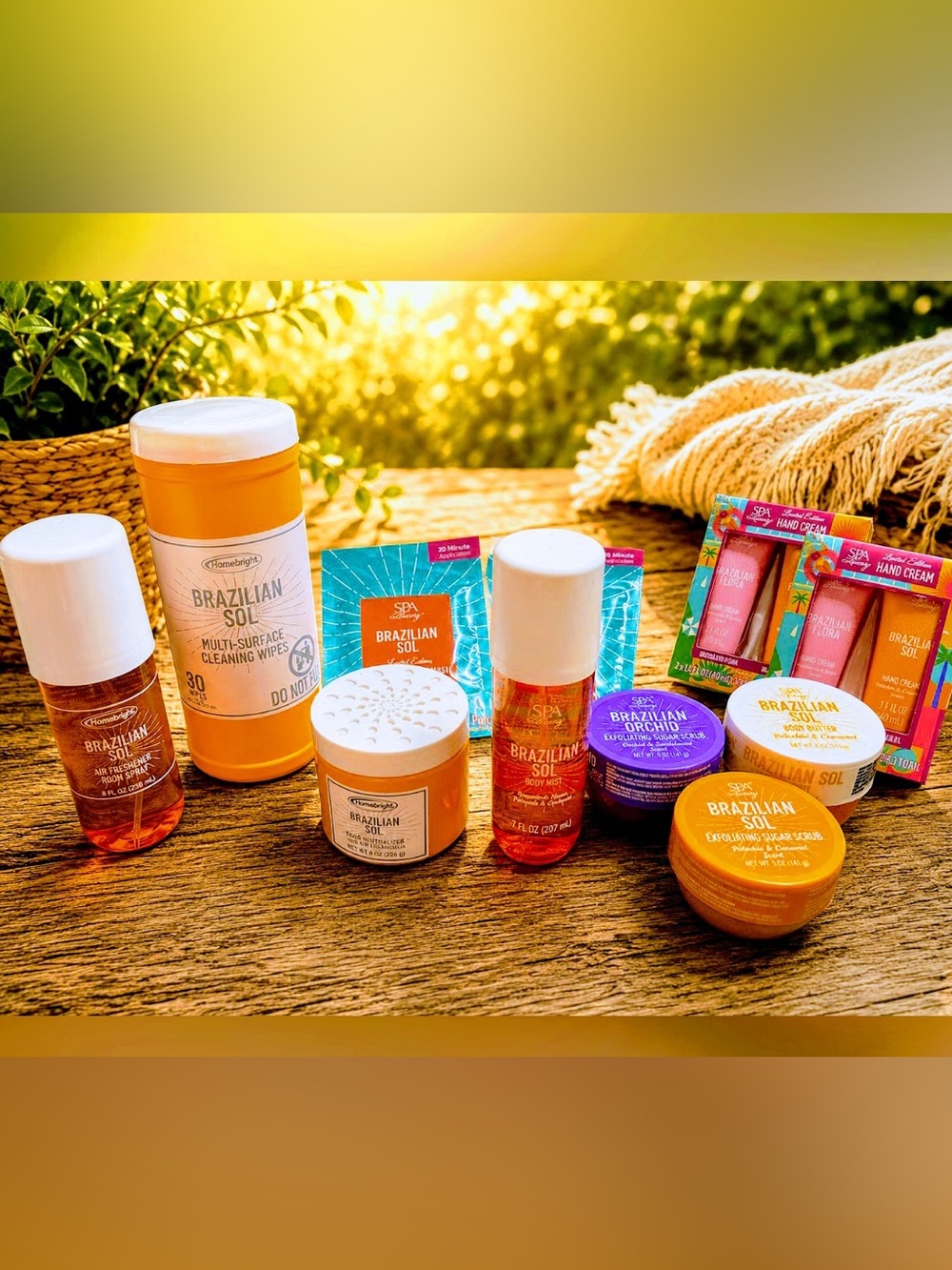 Brazilian Sol Pistachio Caramel Spa & Home bundle 13 Pc BRAND NEW